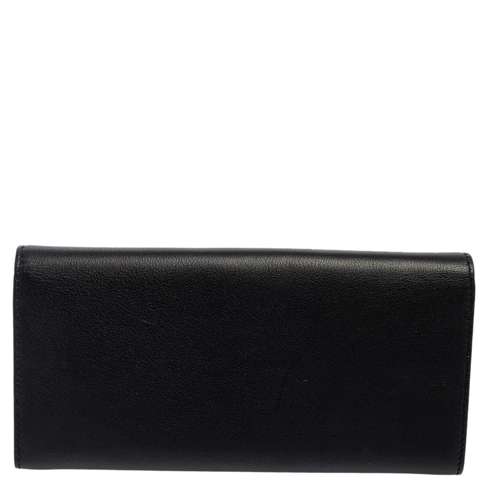 Dior Black/Pink Leather Envelope Wallet 3