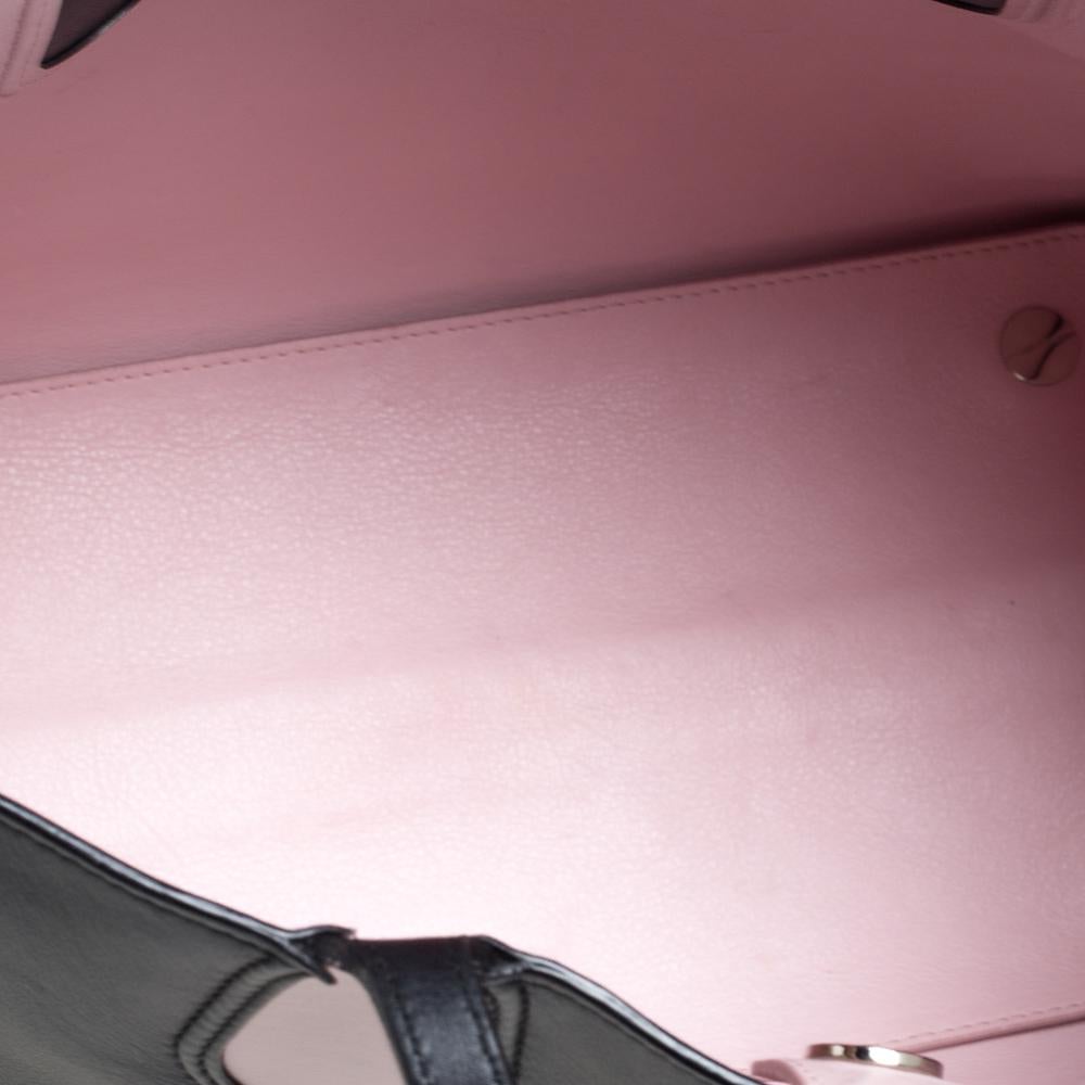 Dior Black/Pink Leather Small Dior Addict Shopper Tote 6
