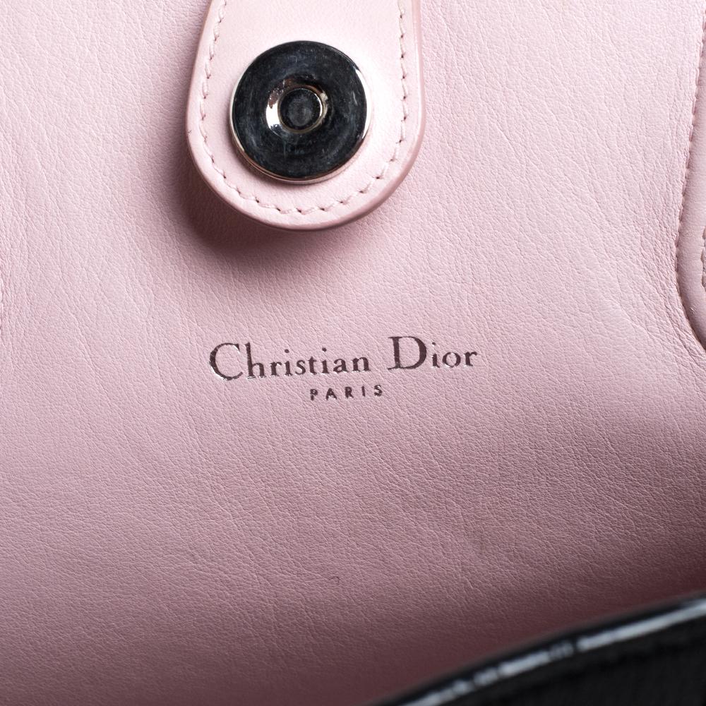 Dior Black/Pink Leather Small Dior Addict Shopper Tote 3