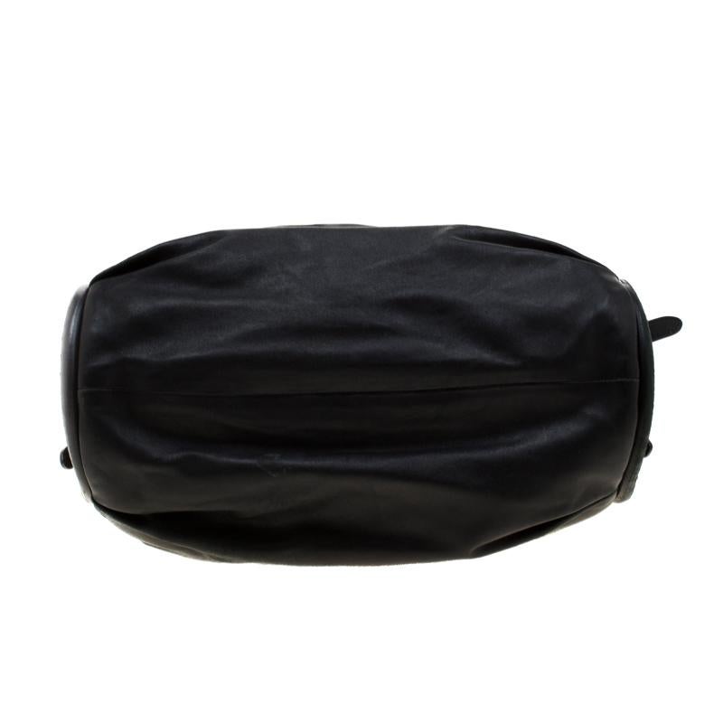 Dior Black Pleated Leather Libertine Hobo For Sale 6