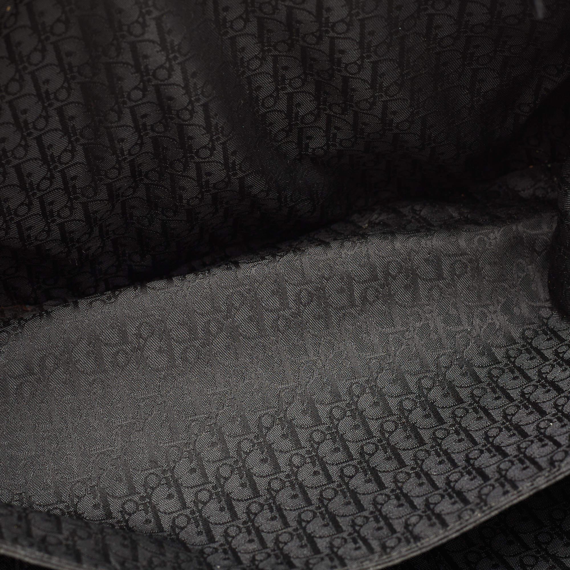 Dior - Fourre-tout en cuir plissé Plisse noir en vente 3