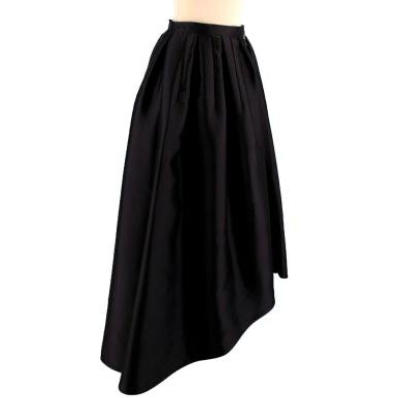 Women's Dior Black Pleated Silk Asymmetric Skirt For Sale