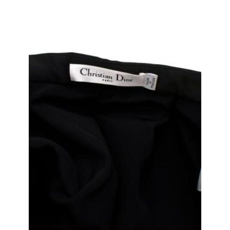 Dior Black Pleated Silk Asymmetric Skirt For Sale 1
