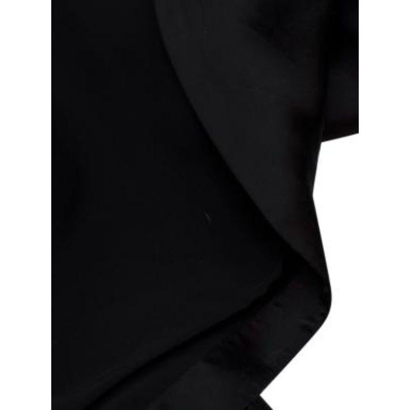 Dior Black Pleated Silk Asymmetric Skirt For Sale 2