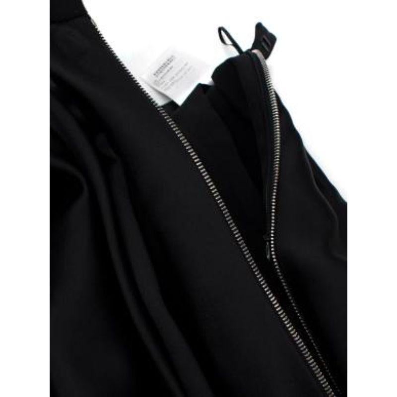 Dior Black Pleated Silk Asymmetric Skirt For Sale 3