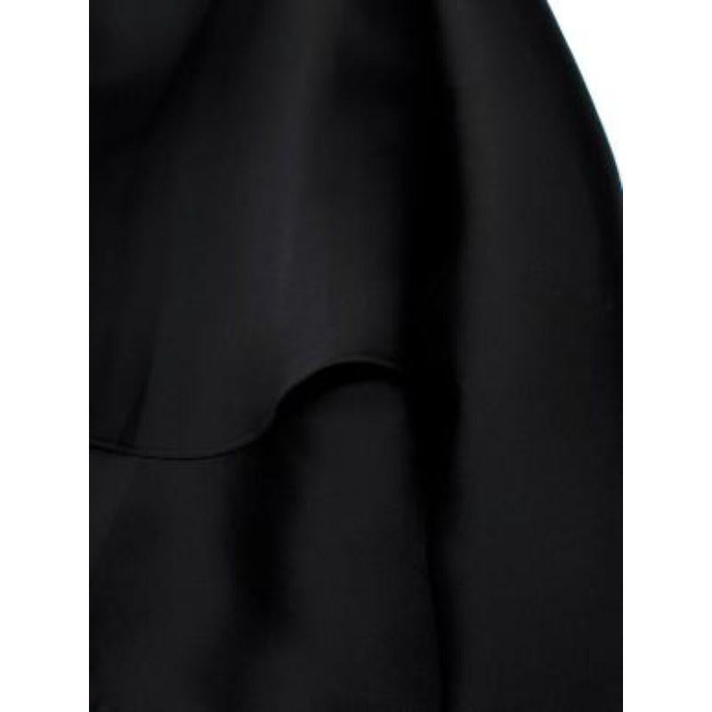 Dior Black Pleated Silk Asymmetric Skirt For Sale 4