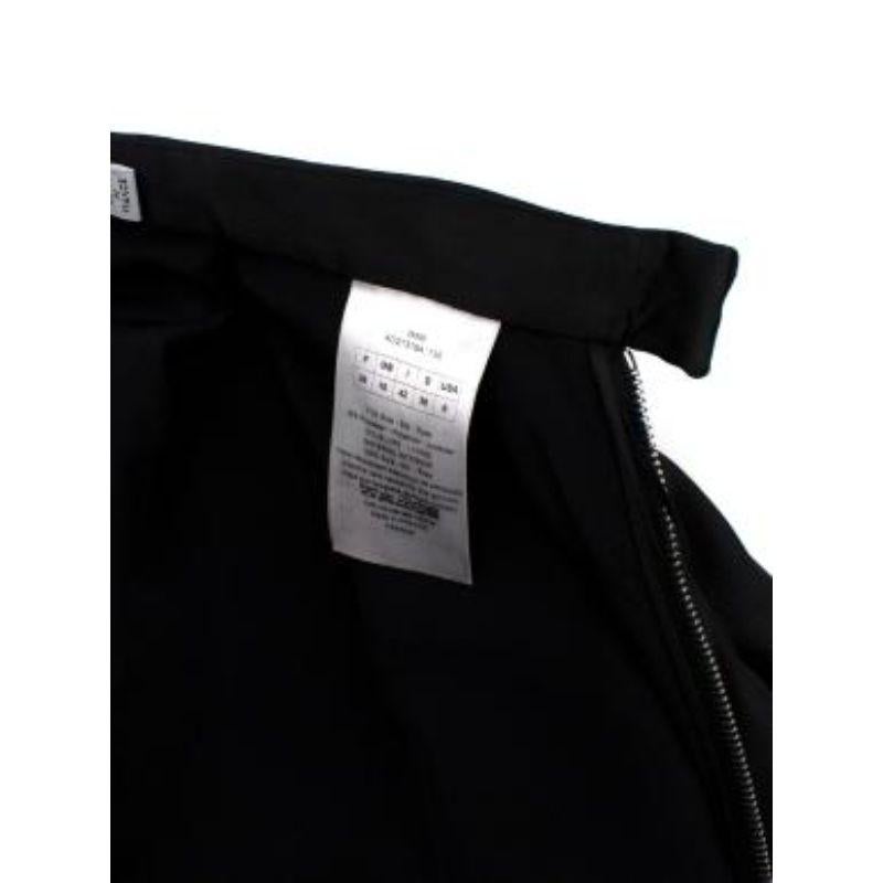 Dior Black Pleated Silk Asymmetric Skirt For Sale 5