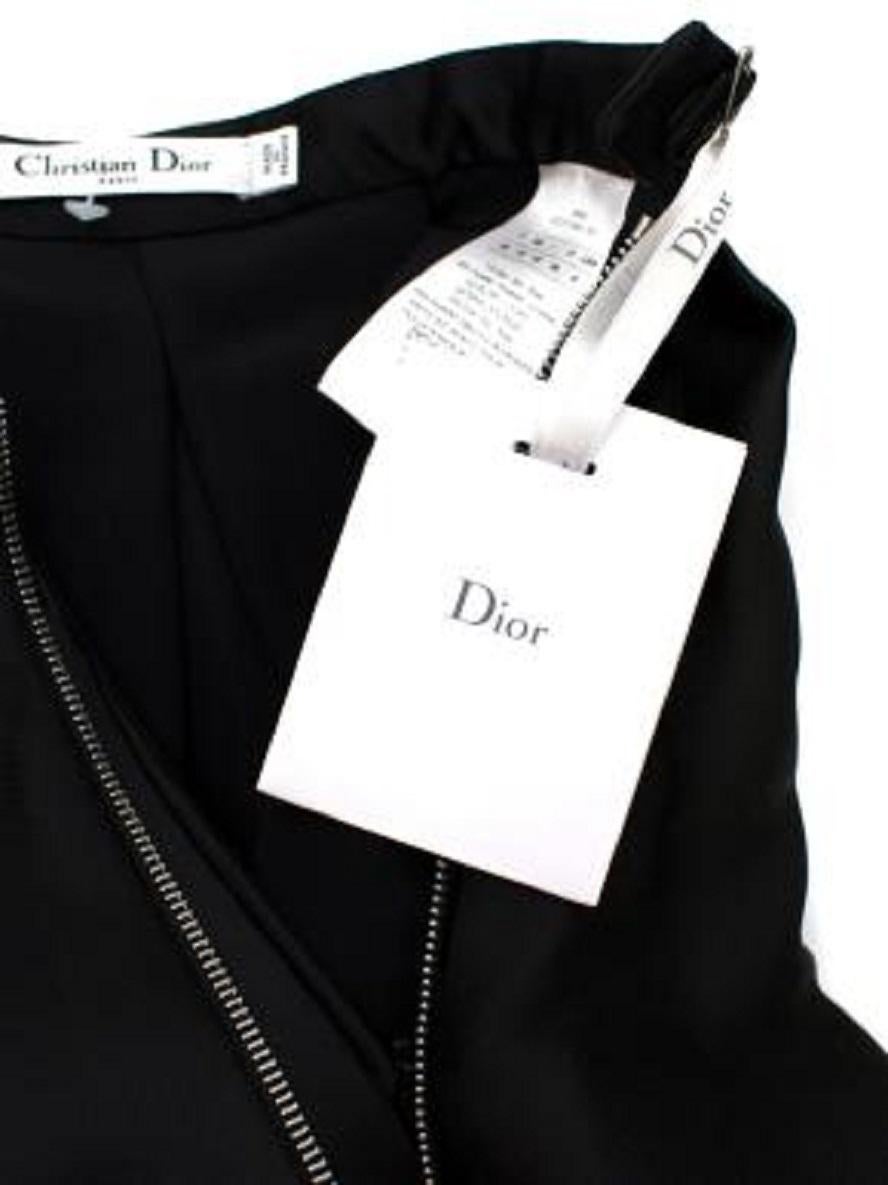 Dior Black Pleated Silk Skirt In Excellent Condition For Sale In London, GB