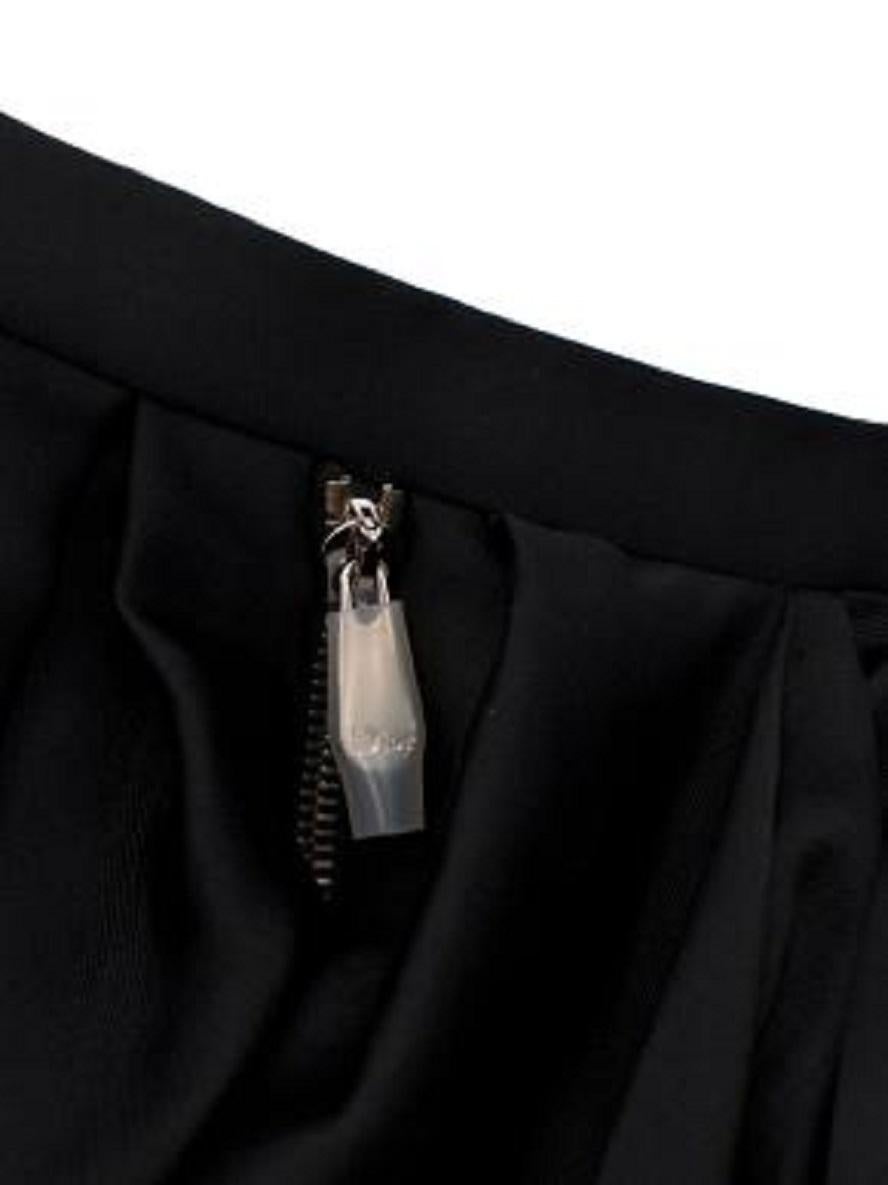 Dior Black Pleated Silk Skirt For Sale 1