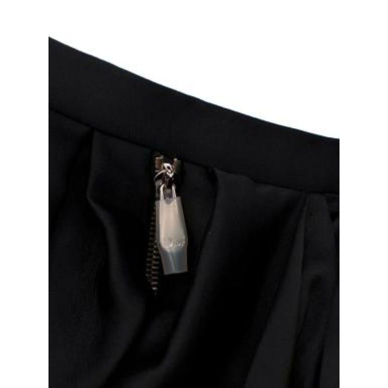 Dior Black Pleated Silk Skirt For Sale 3