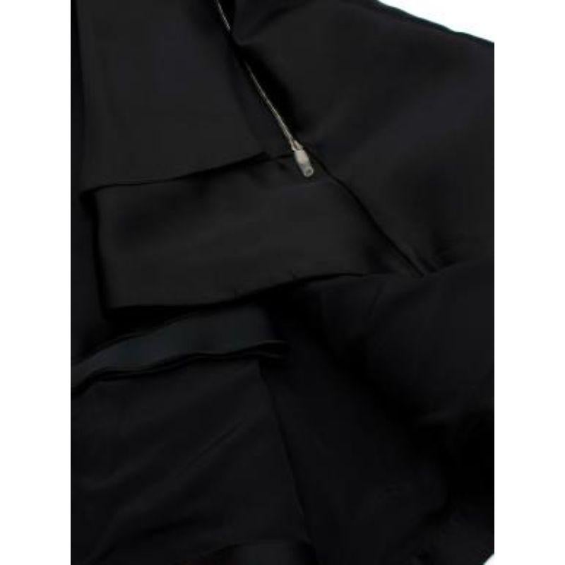 Dior Black Pleated Silk Skirt For Sale 5