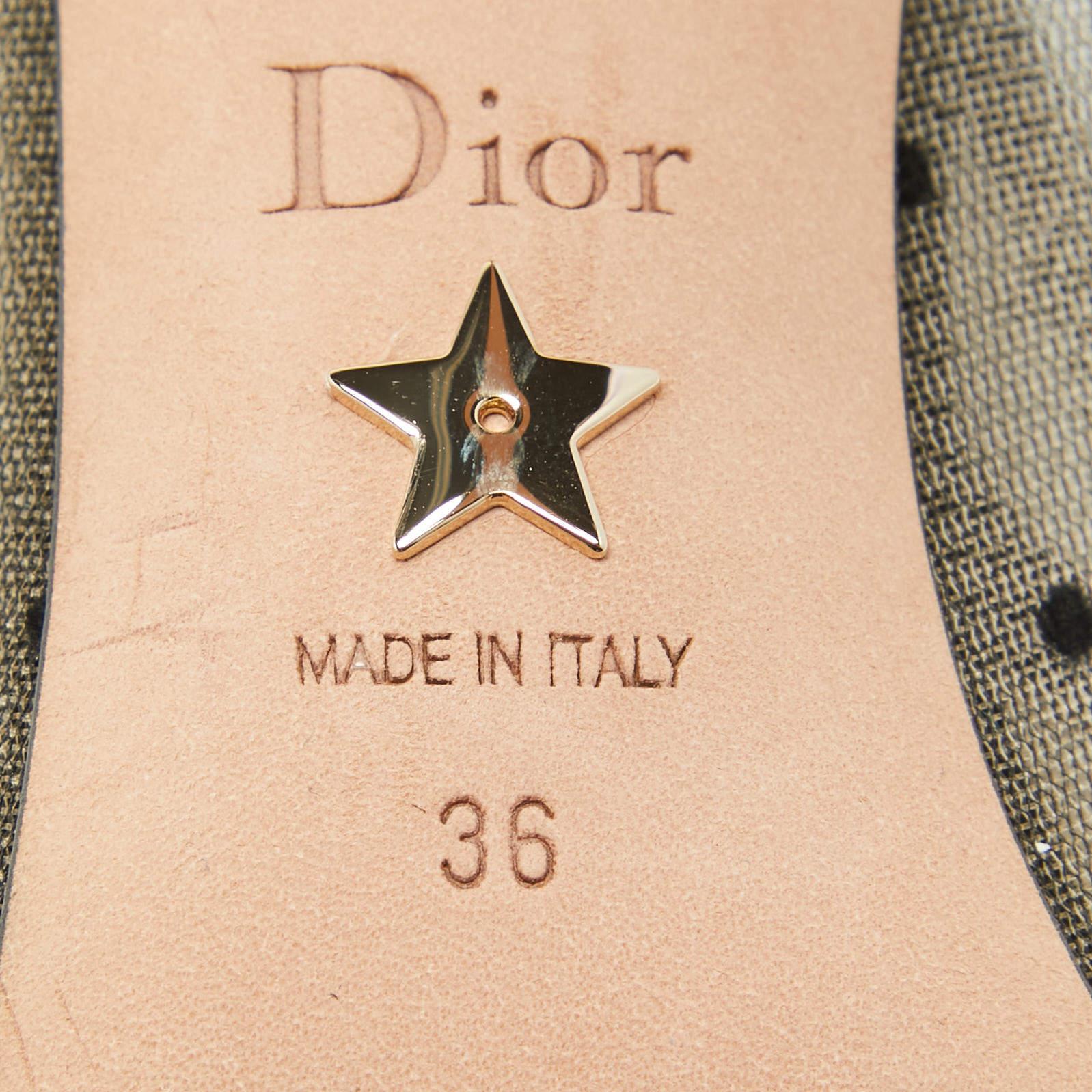 Dior Black Polka Dot Mesh D-Moi Pumps Size 36 1
