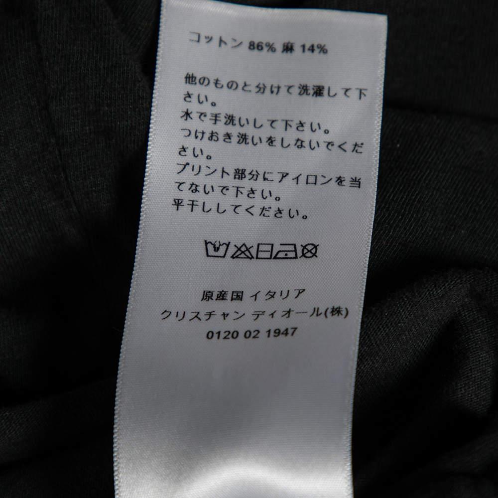 Dior Black Printed Cotton Short Sleeve T-Shirt M 1