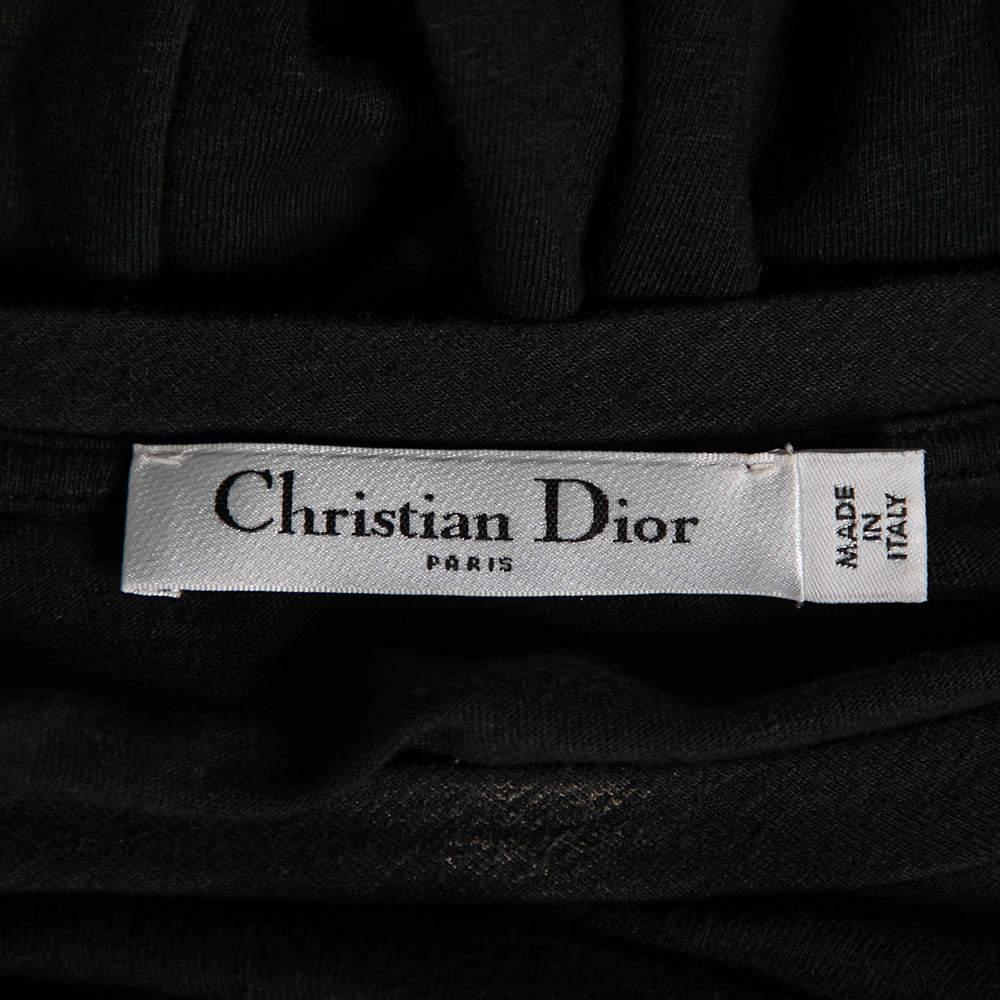 Dior Black Printed Cotton Short Sleeve T-Shirt M 5