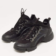 Dior Schwarz PVC und Stoff D-Connect Low Top Turnschuhe Größe 40