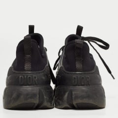 Dior Black PVC and Fabric D-Connect Sneakers Size 36