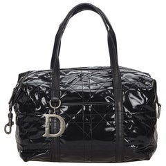 Dior Black PVC Plastic Cannage Handbag Italy w/ Dust Bag