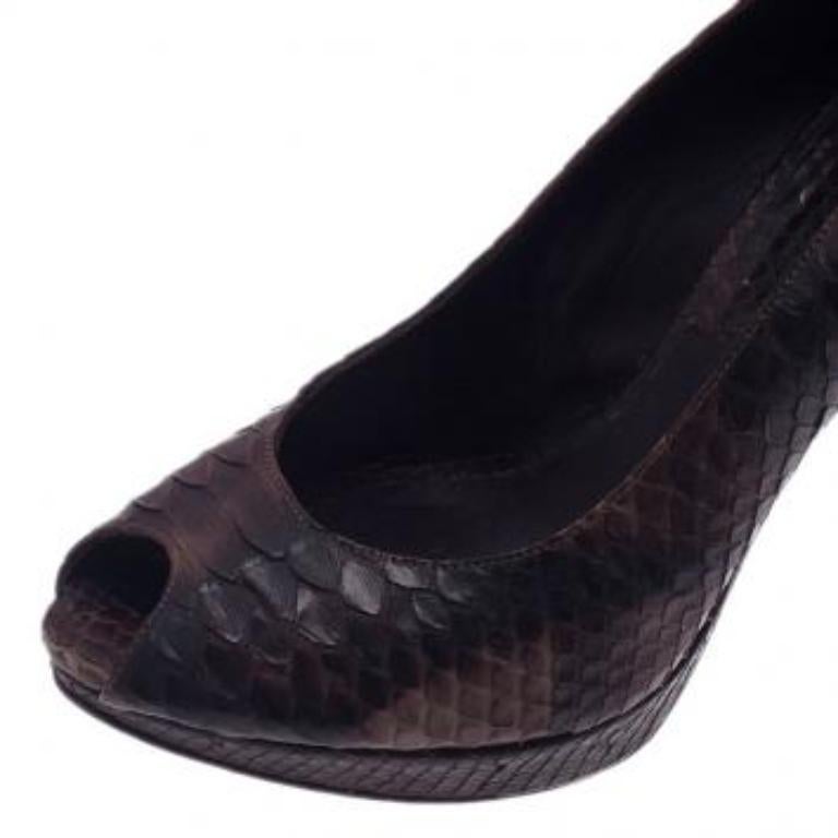 De las mujeres Dior Pitón Negro Miss Dior Bombas Peep Toe Talla 38 en venta
