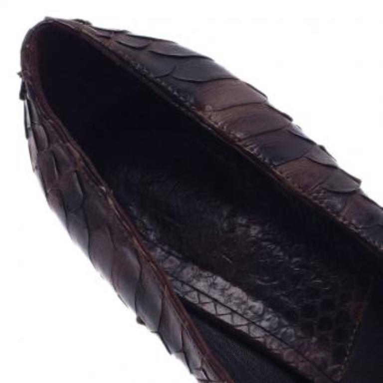 Dior Pitón Negro Miss Dior Bombas Peep Toe Talla 38 en venta 3