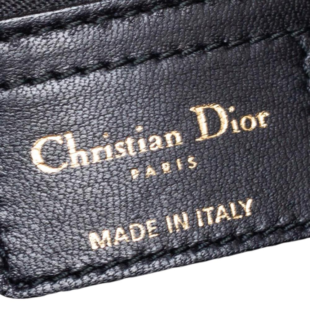Dior Black Quilted Cannage Leather Gaufre Delices Tote 6