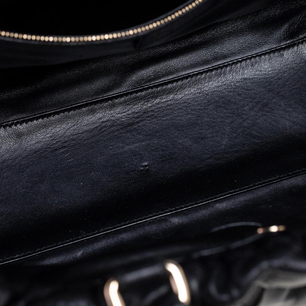Dior Black Quilted Cannage Leather Gaufre Delices Tote 5