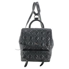 Dior Black Quilted Cannage Stardust Backpack 97d526s