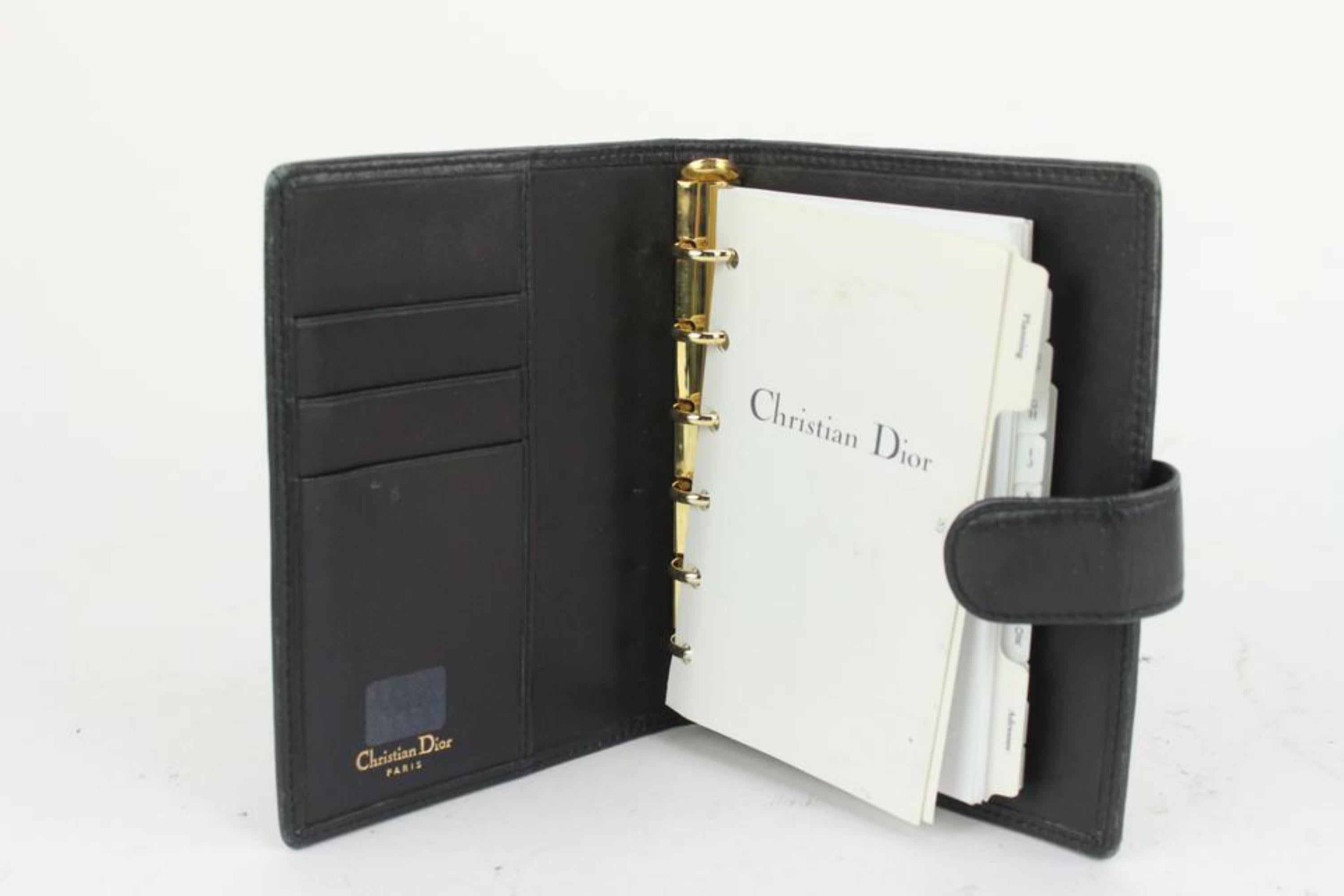 Dior Black Quilted Leather Cannage Small Agenda PM Notebook Cover 923da1 For Sale 3