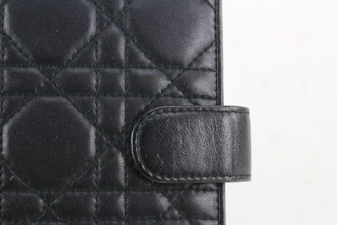 Dior Black Quilted Leather Cannage Small Agenda PM Notebook Cover 923da1 For Sale 4