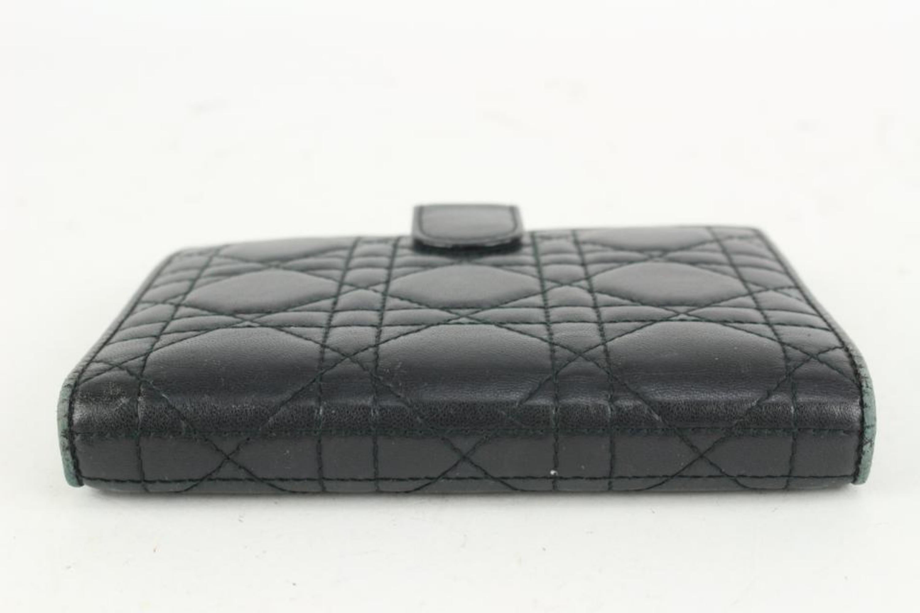 Dior Black Quilted Leather Cannage Small Agenda PM Notebook Cover 923da1 For Sale 1