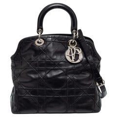 Dior Black Quilted Leather Granville Tote