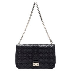 Dior Black Quilted Leather Large Miss Dior Flap Bag