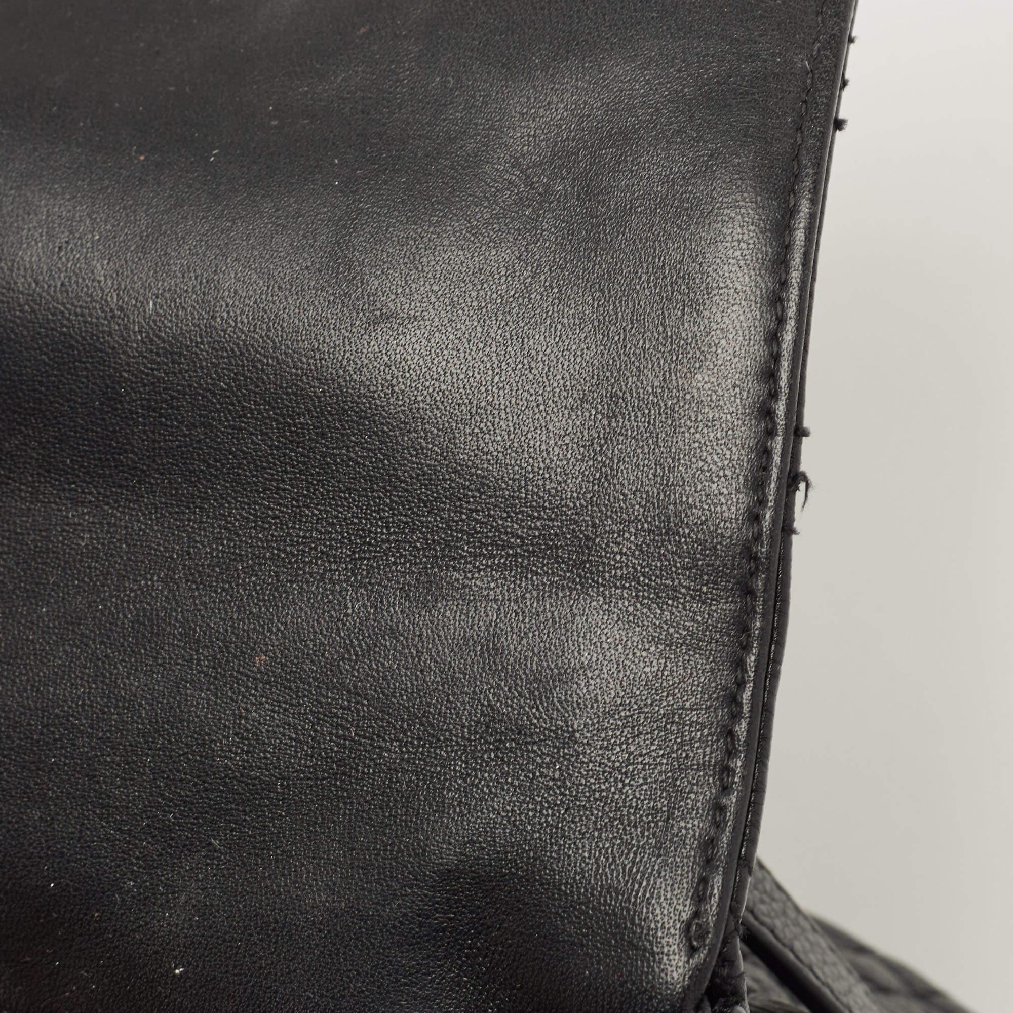 Dior Medium Caro Umhängetasche aus schwarzem gestepptem Leder 11