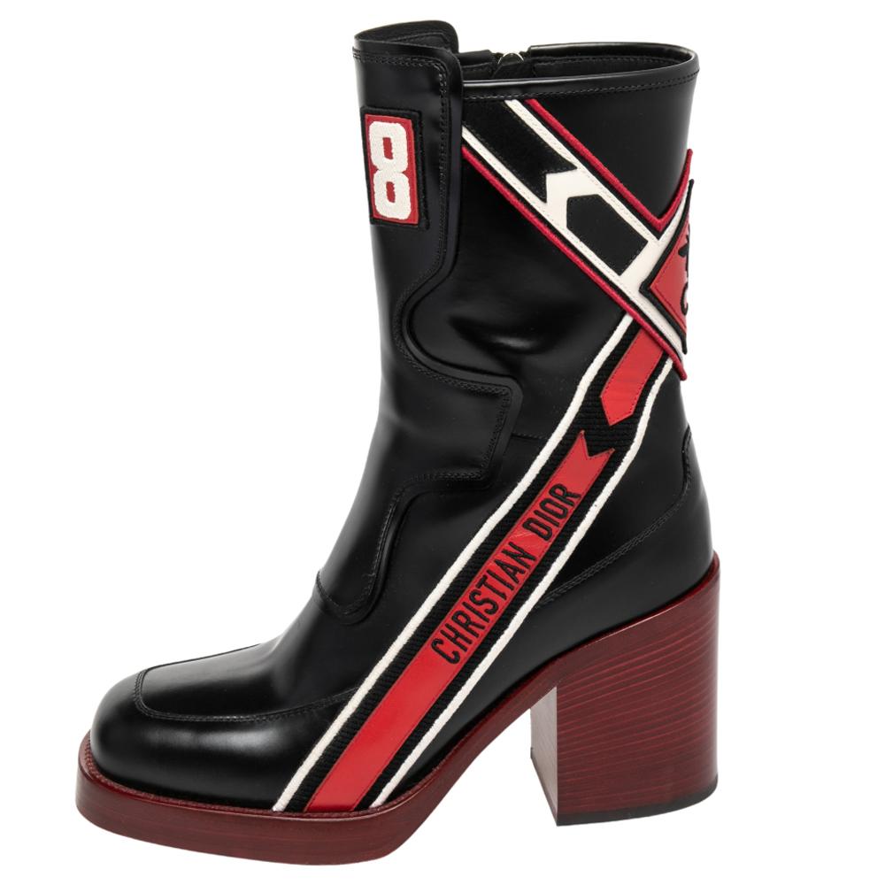 dior boots red