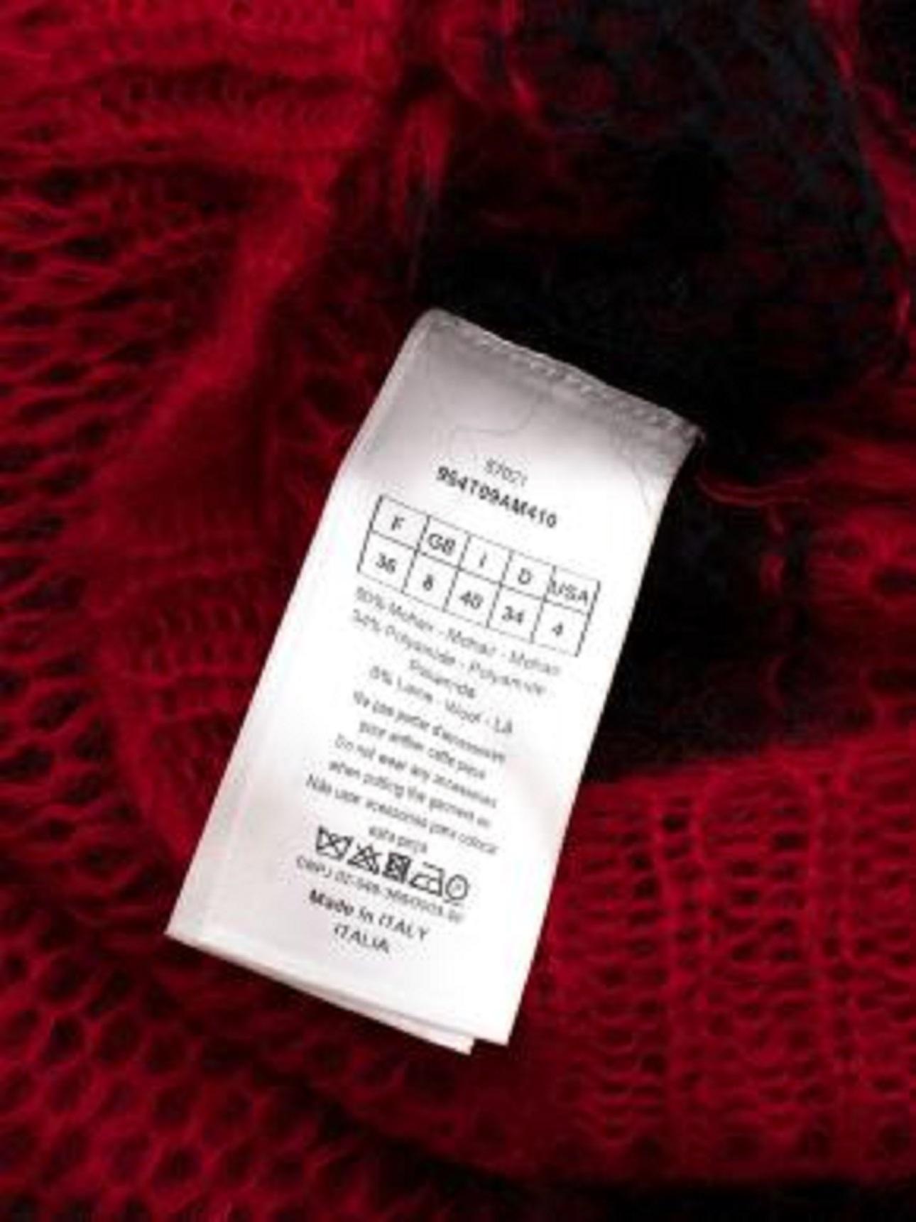 Dior Black & Red Stripe Loose Knit Mohair Jumper For Sale 2