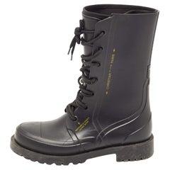 Dior Black Rubber Diorcamp Combat Boots