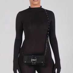 Dior Black Satin Patent Galliano Street Chic Crossbody Bag