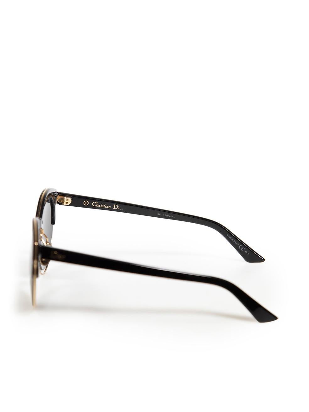 Women's Dior Black SF112 Round Frame Sunglasses
