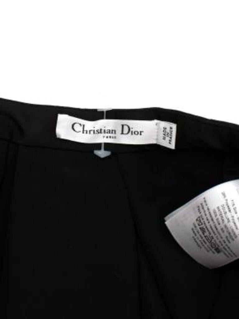 Dior Black Silk Asymmetric Pleated Full Skirt For Sale 1