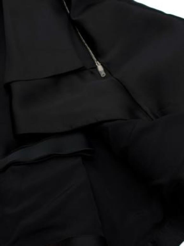 Dior Black Silk Asymmetric Pleated Full Skirt For Sale 4