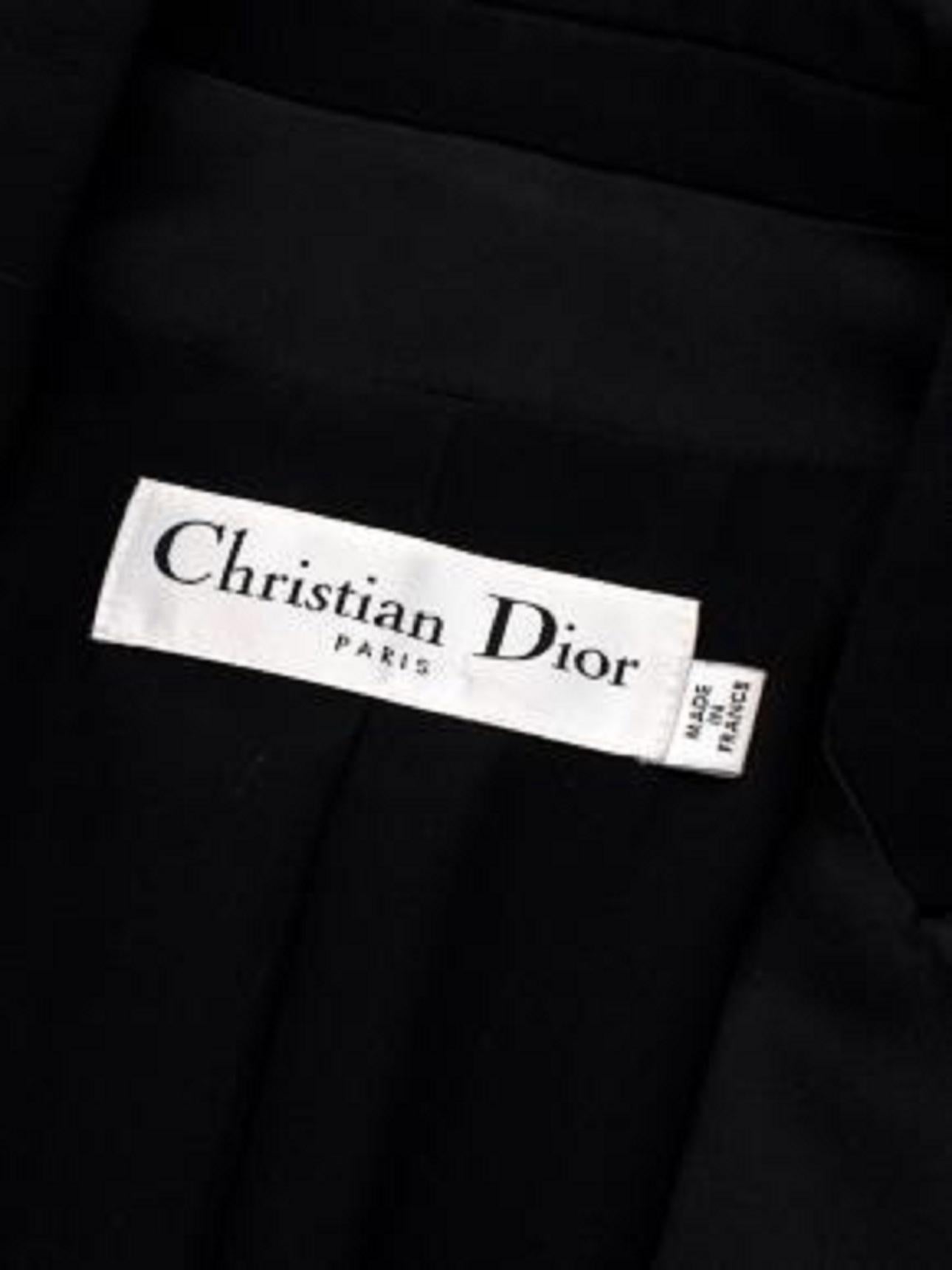 Dior Black Silk Bar Jacket For Sale 3