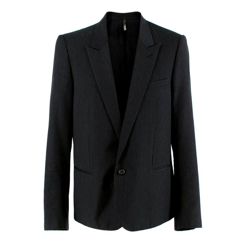 Dior black single breasted pin-striped blazer - Us size 40