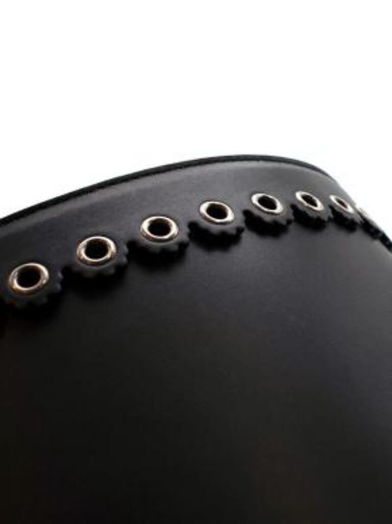 Dior Black Smooth Leather Deep Saddle Belt - Size 75 1
