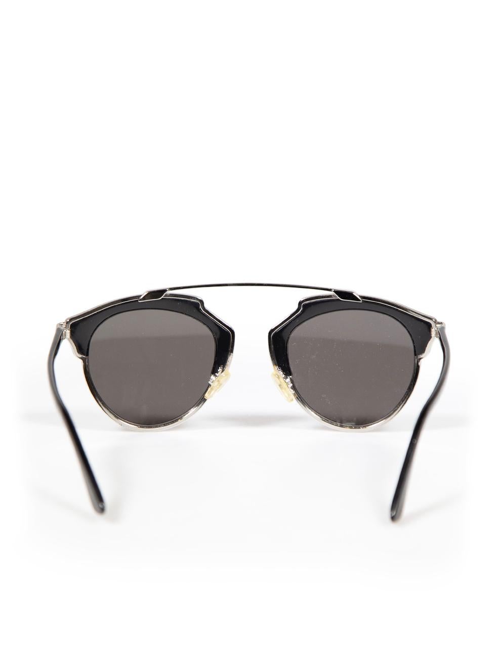 Dior Black So Real Sideral 2 Mirrored Sunglasses In Excellent Condition For Sale In London, GB