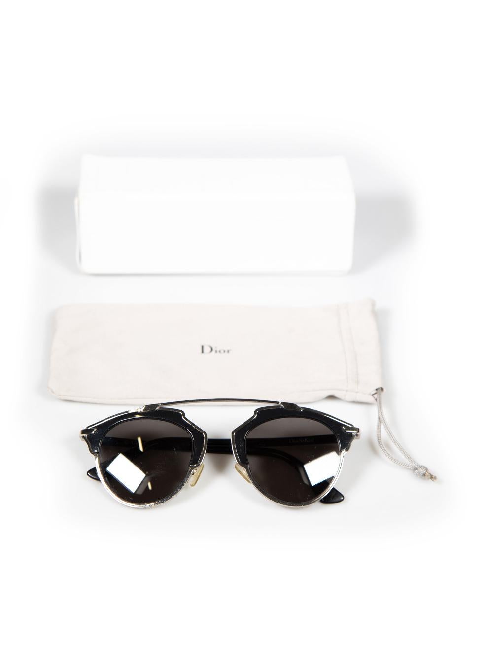 Dior Schwarz So Real Sideral 2 verspiegelte Sonnenbrille im Angebot 1