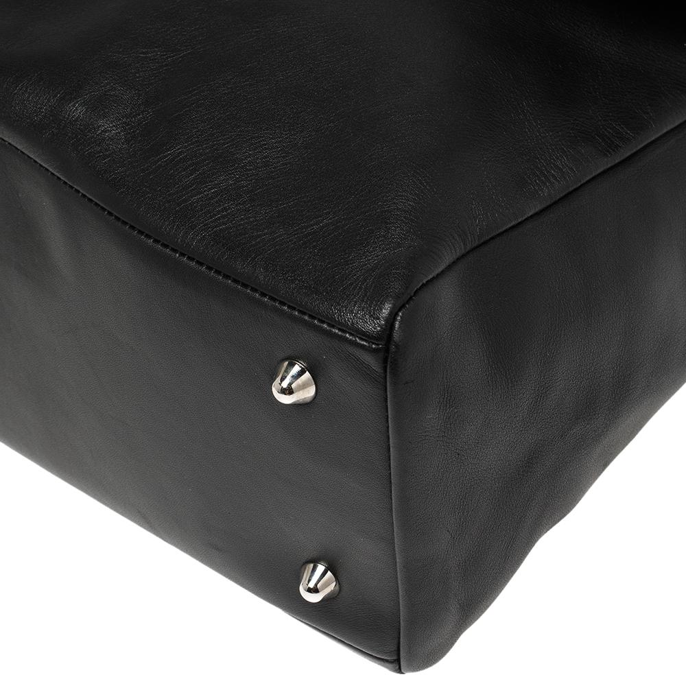 Dior Black Soft Leather Demi Lune Shoulder Bag 7