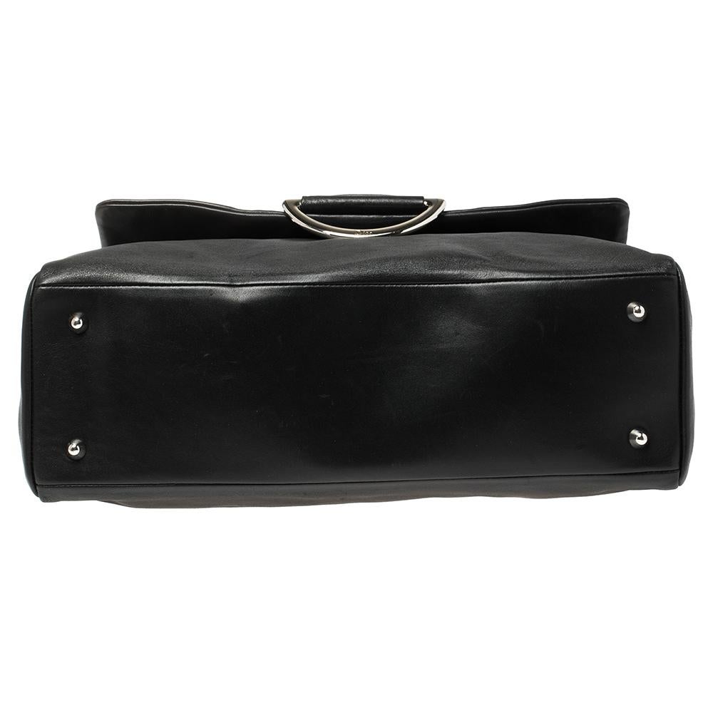 Dior Black Soft Leather Demi Lune Shoulder Bag 1