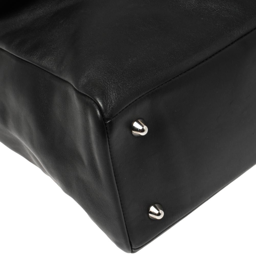 Dior Black Soft Leather Demi Lune Shoulder Bag 2