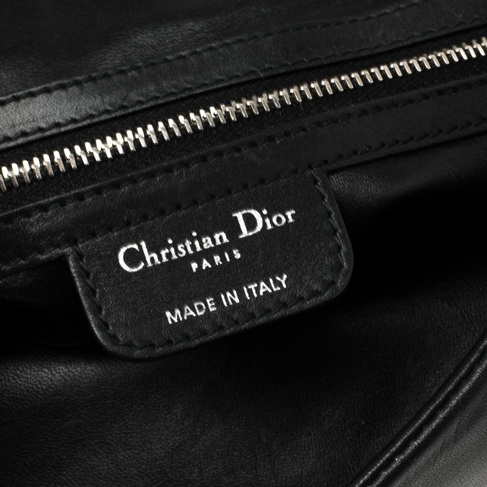 Dior Schwarzes weiches Leder Demi Lune Umhängetasche 5