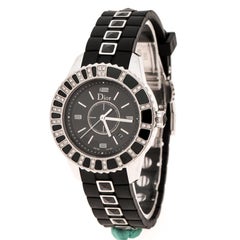 Dior Black Stainless Steel Christal CD113115 Women's Wristwatch 34 mm