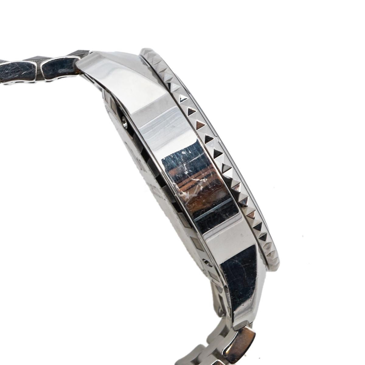 Dior Black Stainless Steel Christal CD114317M001 Unisex Wristwatch 38 mm In Good Condition In Dubai, Al Qouz 2